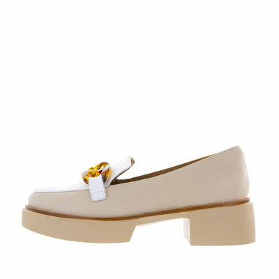 Alfie & Evie Triumph Naked White - Women Loafers - Collective Shoes 