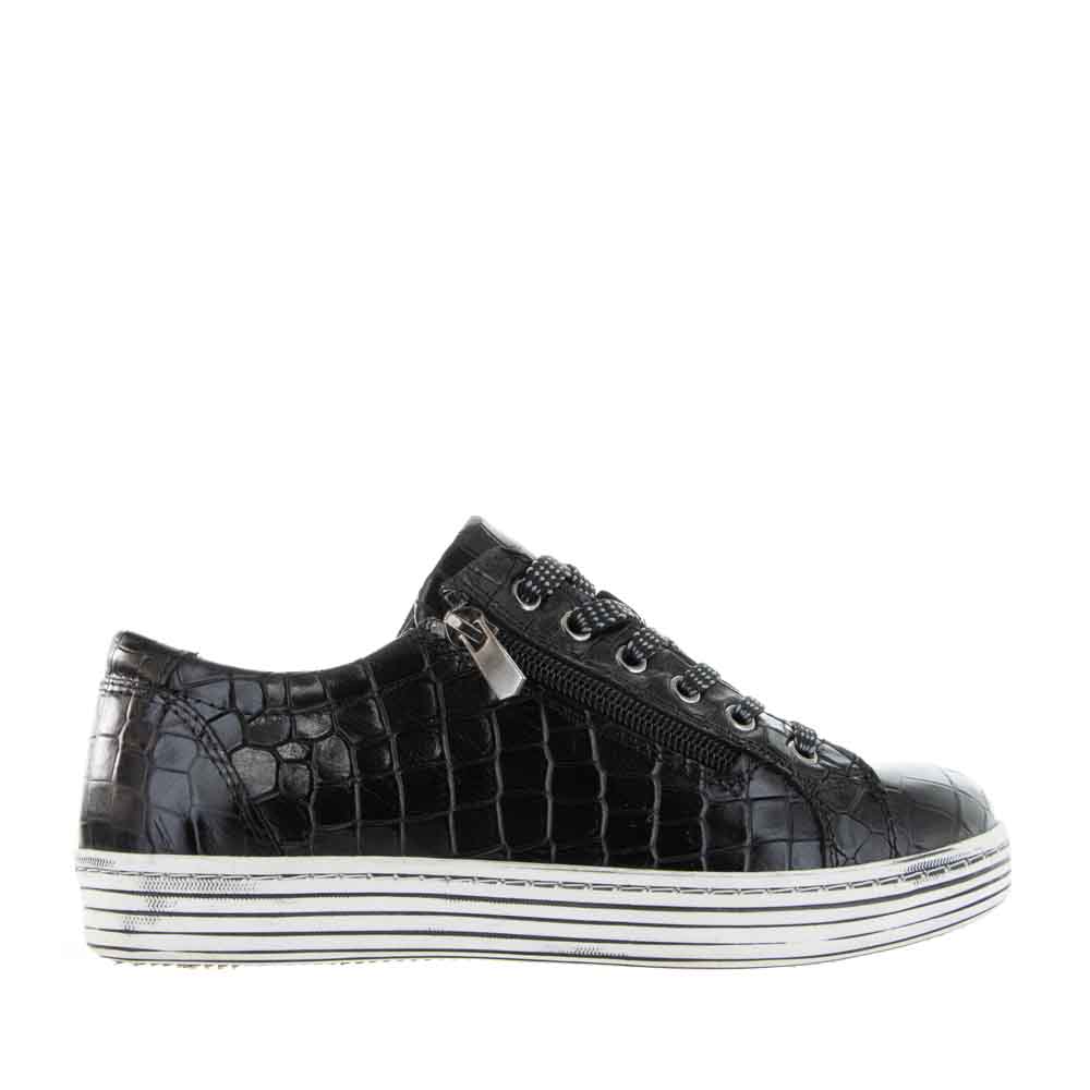 CABELLO UNITY BLACK CROC - Women sneakers - Collective Shoes 