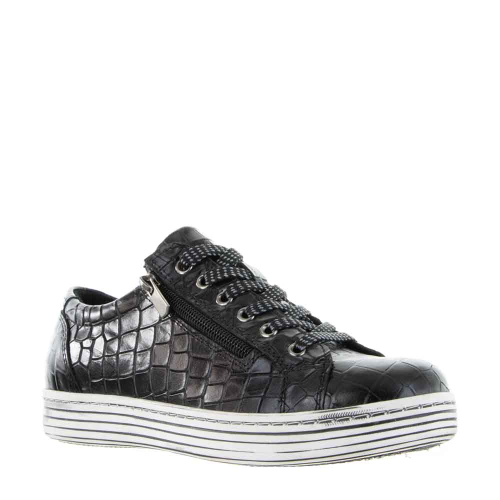 CABELLO UNITY BLACK CROC - Women sneakers - Collective Shoes 