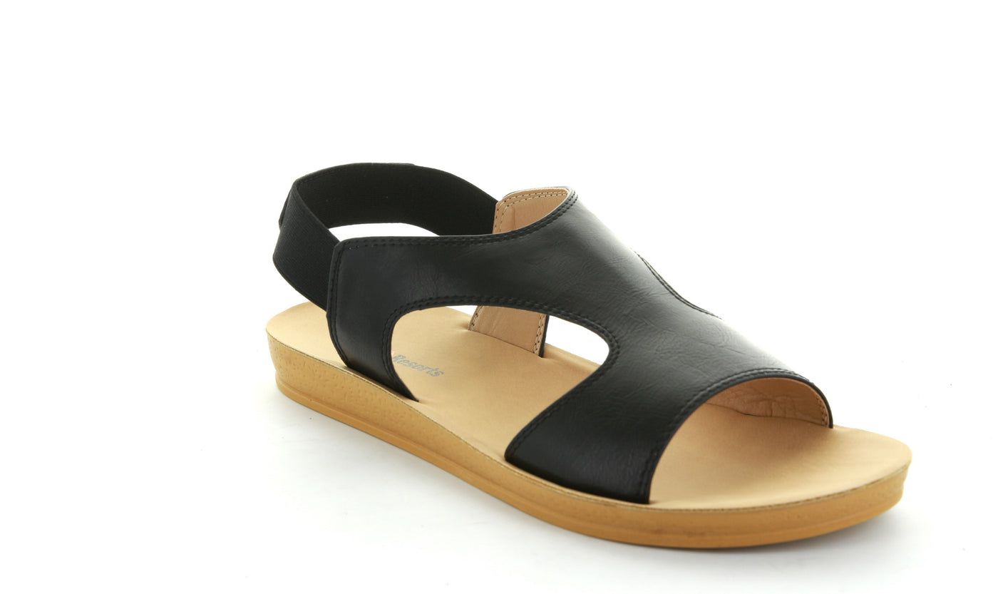 CC RESORTS VEGAN BLACK - Women Sandals - Collective Shoes 