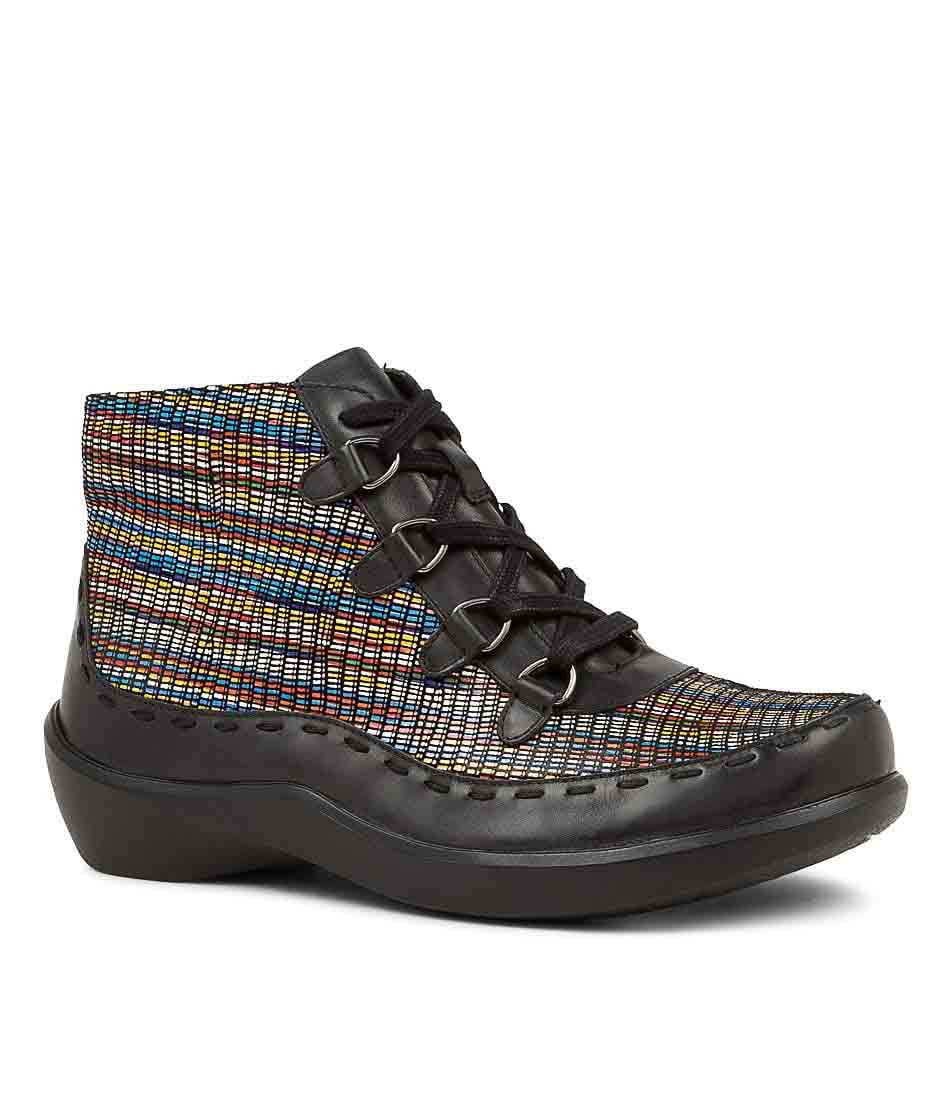 ZIERA ALEXIA BLACK BRIGHT MULTI - Women Boots - Collective Shoes 