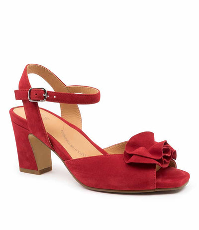 ZIERA ANTONIA W RED SUEDE - Women Heels - Collective Shoes 