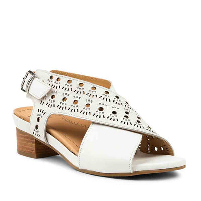 ZIERA ARLIN WHITE - Women Sandals - Collective Shoes 