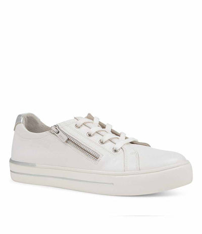 ZIERA AUDRY WHITE SILVER - Women sneakers - Collective Shoes 