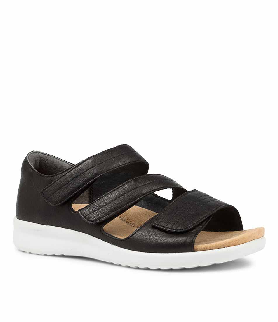 ZIERA BARDOT BLACK WHITE SOLE - Women Sandals - Collective Shoes 