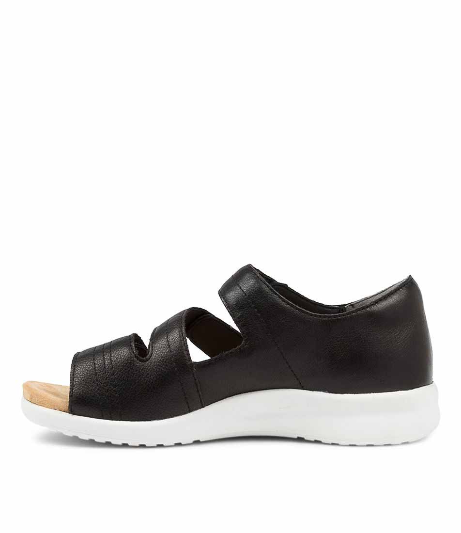 ZIERA BARDOT BLACK WHITE SOLE - Women Sandals - Collective Shoes 