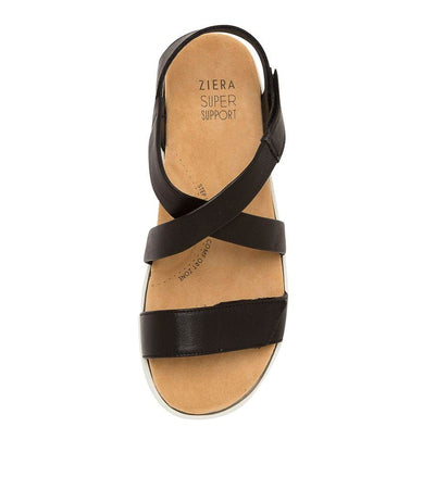 ZIERA BARNEY BLACK WHITE SOLE - Women Sandals - Collective Shoes 