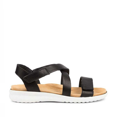 ZIERA BARNEY BLACK WHITE SOLE - Women Sandals - Collective Shoes 