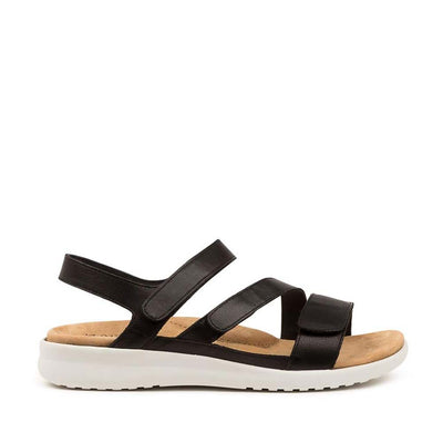 ZIERA BOYDE BLACK WHITE SOLE - Women Sandals - Collective Shoes 