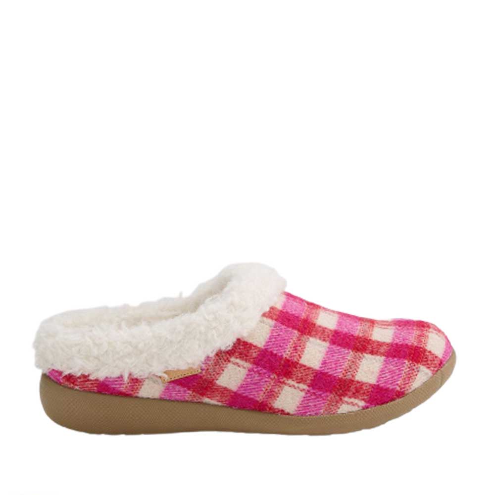 ZIERA FIFI FUCHSIA RED CHECK - Women Slip On - Collective Shoes 