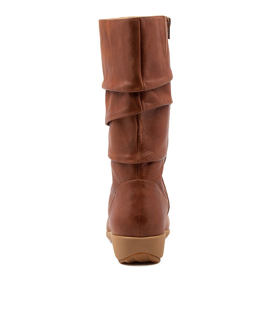 ZIERA SEATTLE COGNAC - Women High Boots - Collective Shoes 