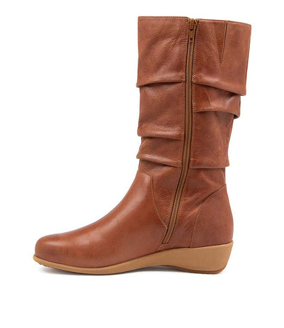 ZIERA SEATTLE COGNAC - Women High Boots - Collective Shoes 