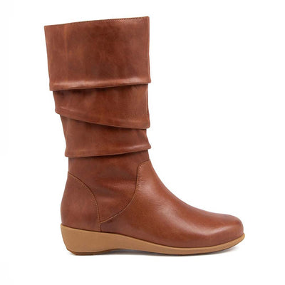 ZIERA SEATTLE COGNAC - Women High Boots - Collective Shoes 