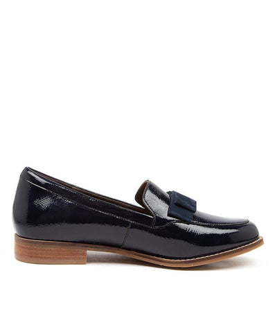 ZIERA TALISE NAVY PATENT - Women Loafers - Collective Shoes 