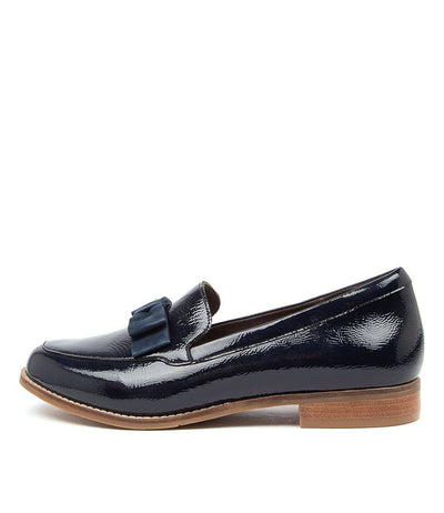 ZIERA TALISE NAVY PATENT - Women Loafers - Collective Shoes 