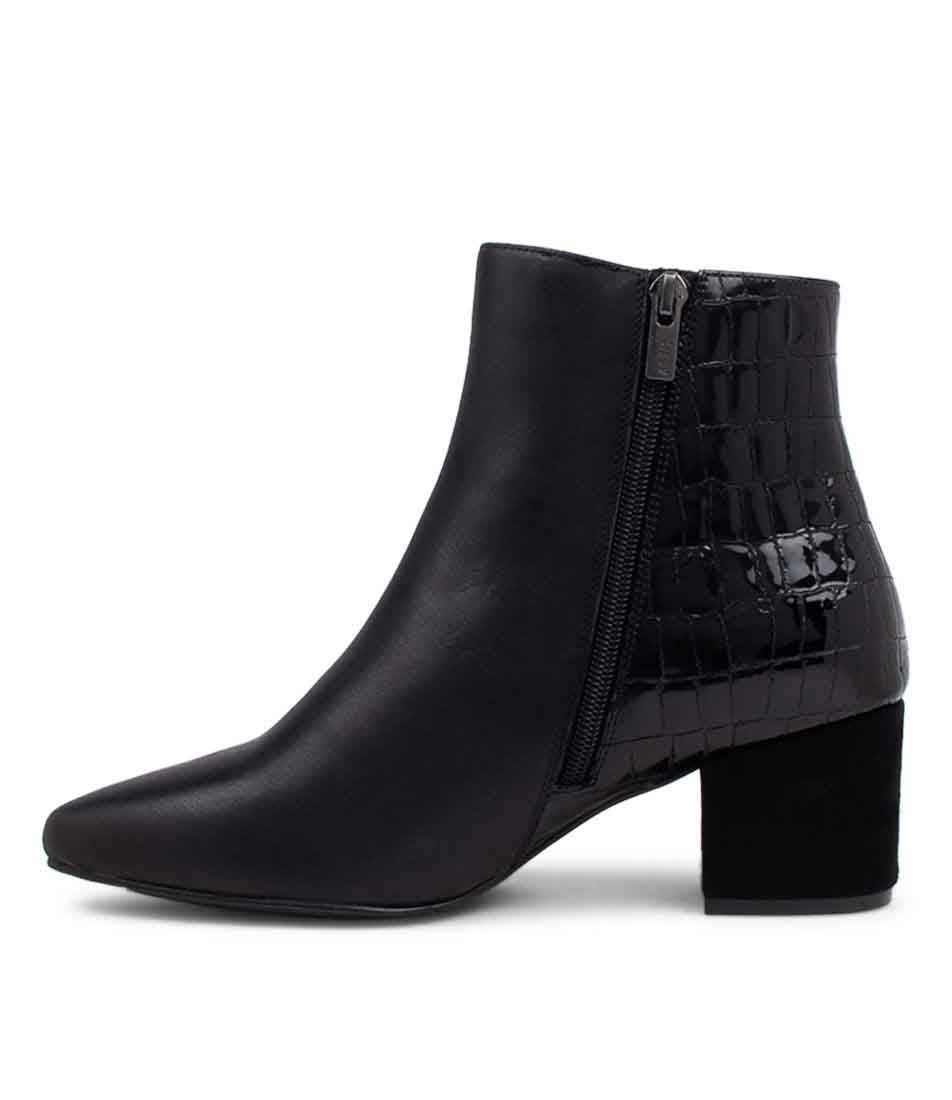 ZIERA VEYDA BLACK MIX - Women Boots - Collective Shoes 