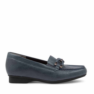 ZIERA FLOSSY NAVY - Women Loafers - Collective Shoes 