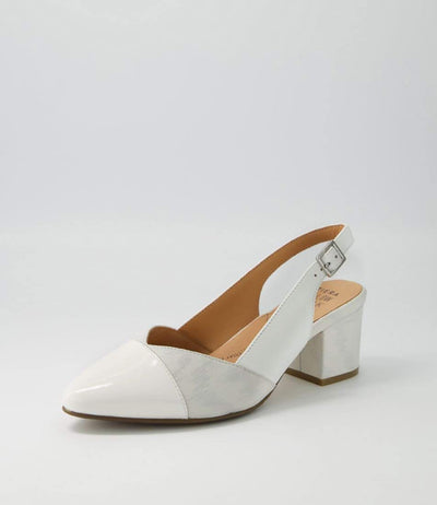 Ziera Vabra White Mix - Women Heels - Collective Shoes 