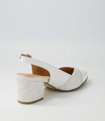 Ziera Vabra White Mix - Women Heels - Collective Shoes 