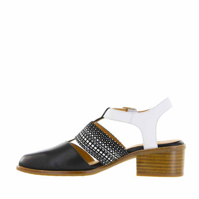Bresley Actor Black White - Women Sandals - Collective Shoes 