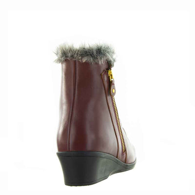 LESANSA ALLY BURGUNDY Women Boots - Zeke Collection