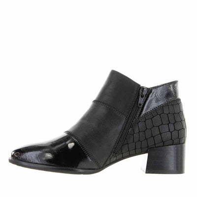 BRESLEY ARMOUR BLACK MIX - Women Boots - Collective Shoes 