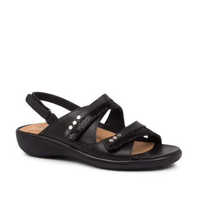 ZIERA BIZZY BLACK STINGRAY - Women Sandals - Collective Shoes 