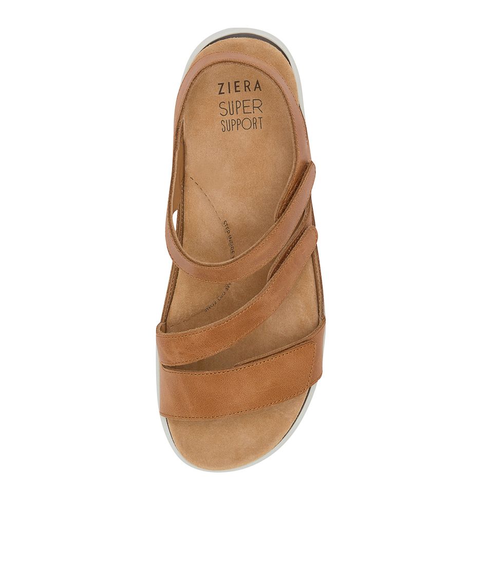 ZIERA BOYDE TAN WHITE SOLE - Women Sandals - Collective Shoes 
