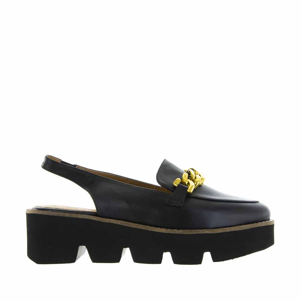 Bresley Pidgeon Black - Women Wedge - Collective Shoes 