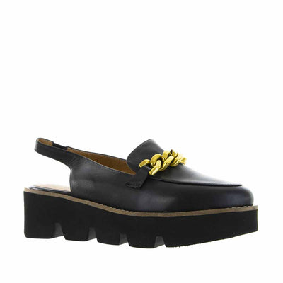 Bresley Pidgeon Black - Women Wedge - Collective Shoes 