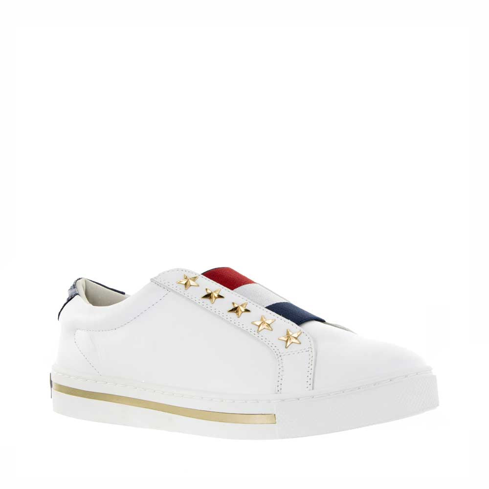 BRESLEY SINISTER WHITE/STRIPE - Women Slip On - Collective Shoes 