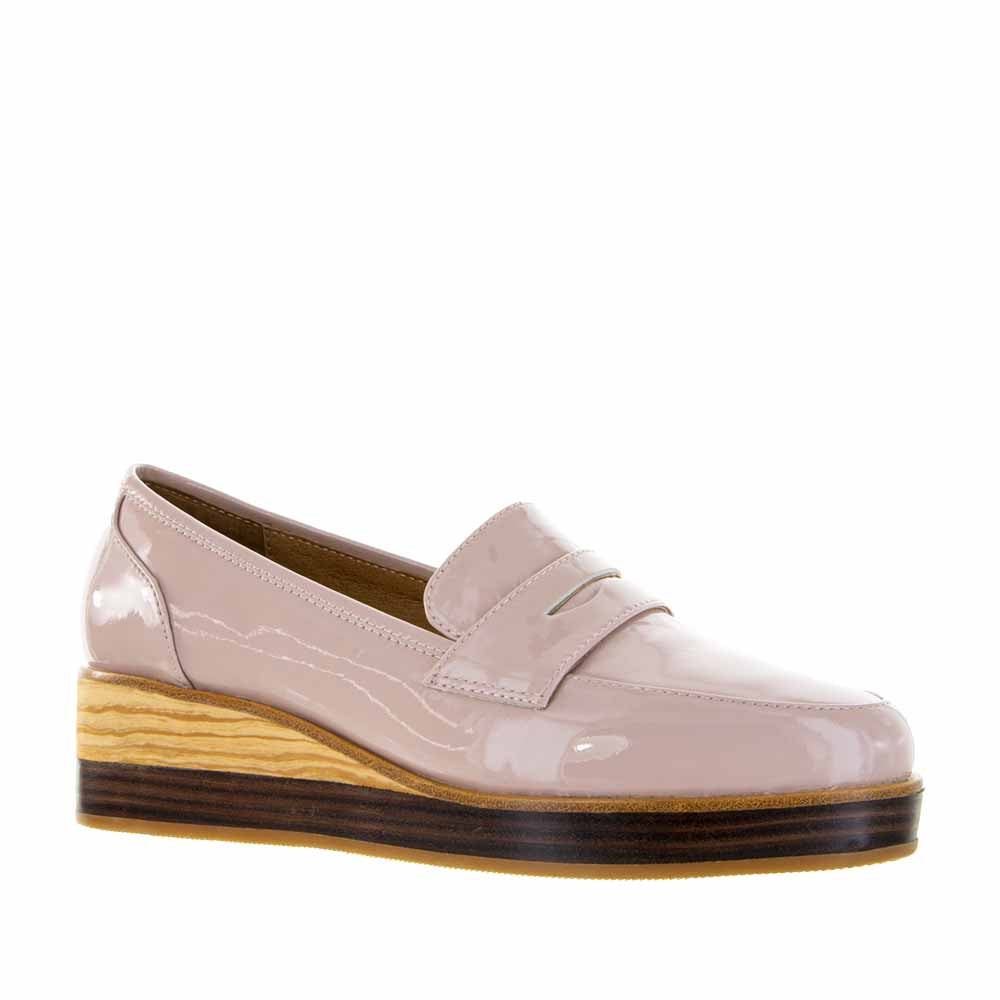 BRESLEY SOUTHY NUDE PATENT - Women Slip On - Collective Shoes 