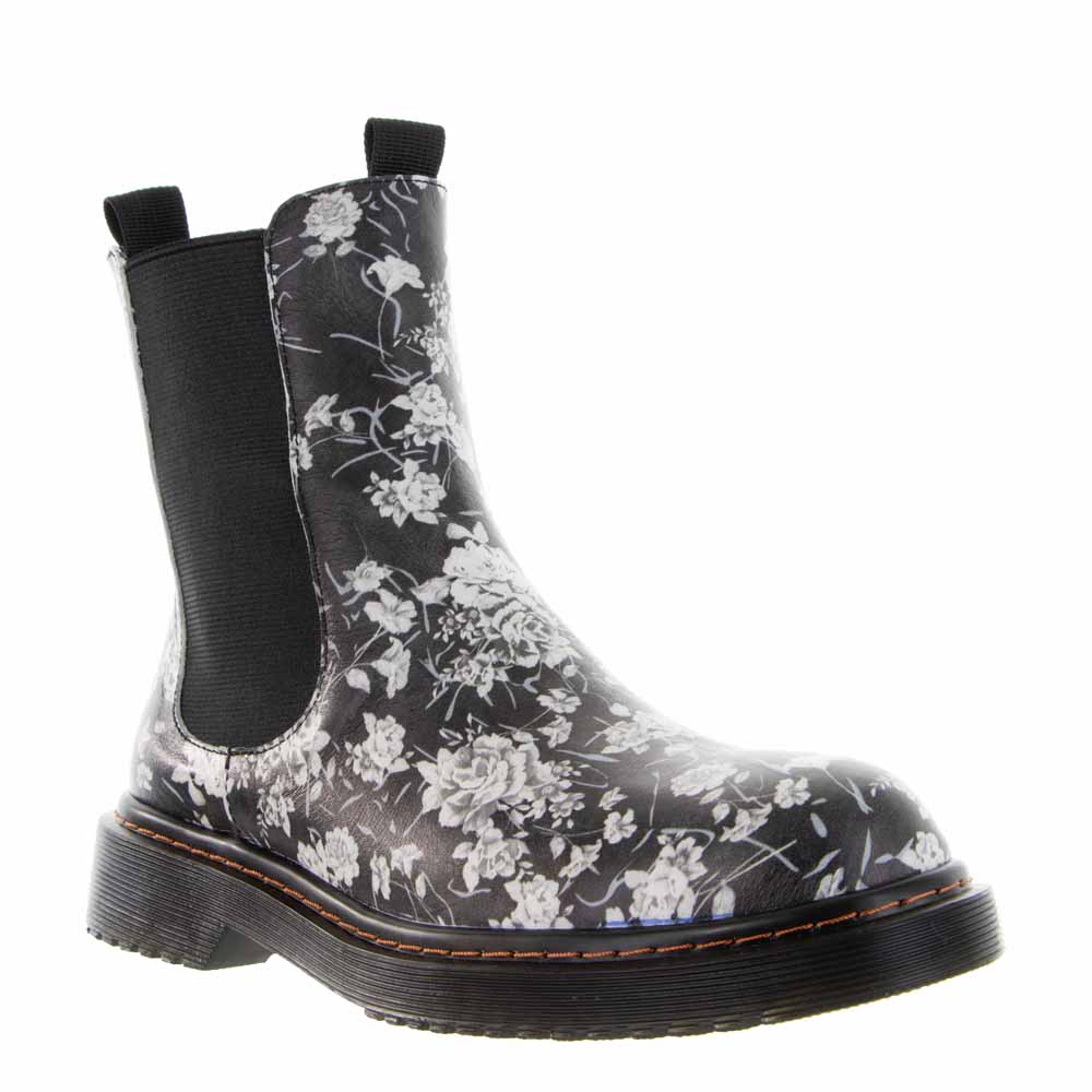 LESANSA DINGO BLACK FLORAL - Women Boots - Collective Shoes 