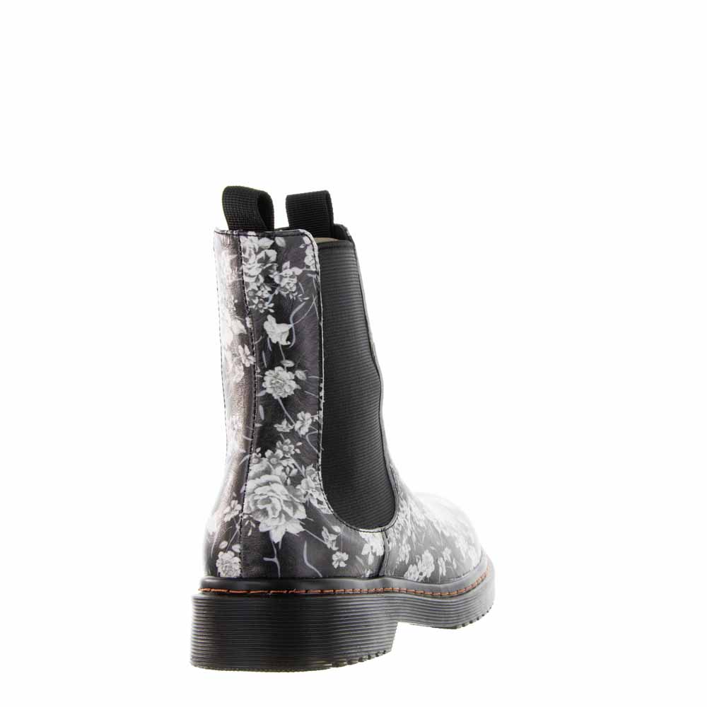 LESANSA DINGO BLACK FLORAL - Women Boots - Collective Shoes 