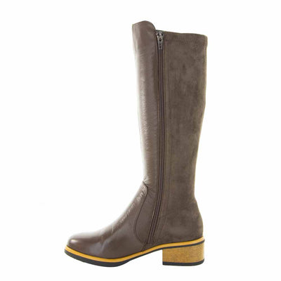 BRESLEY DOLORES DK BROWN - Women High Boots - Collective Shoes 