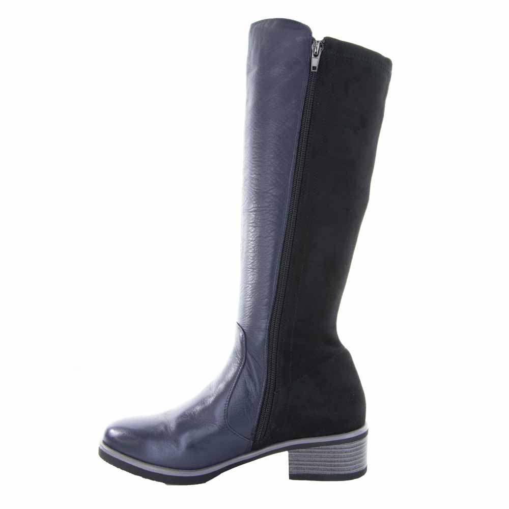 BRESLEY DOLORES NAVY - Women High Boots - Collective Shoes 