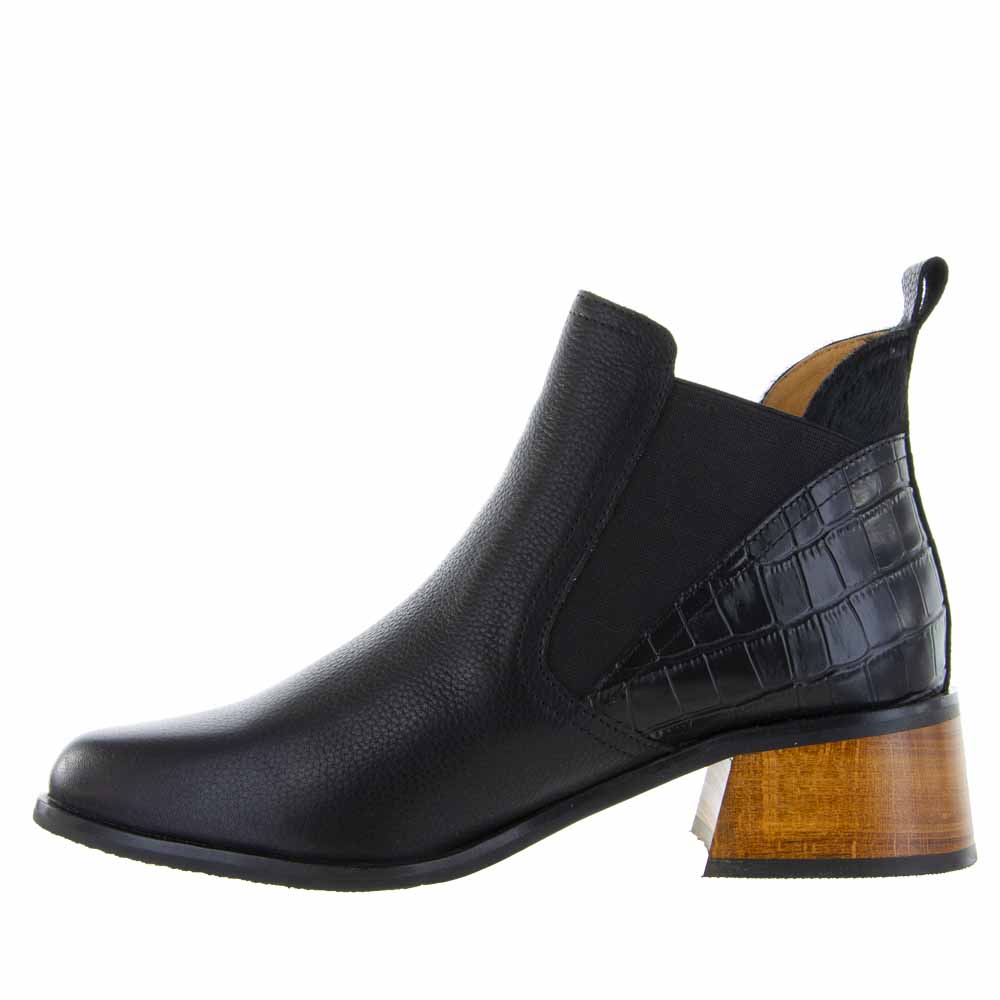 BRESLEY DUCAL BLACK CROC - Women Boots - Collective Shoes 