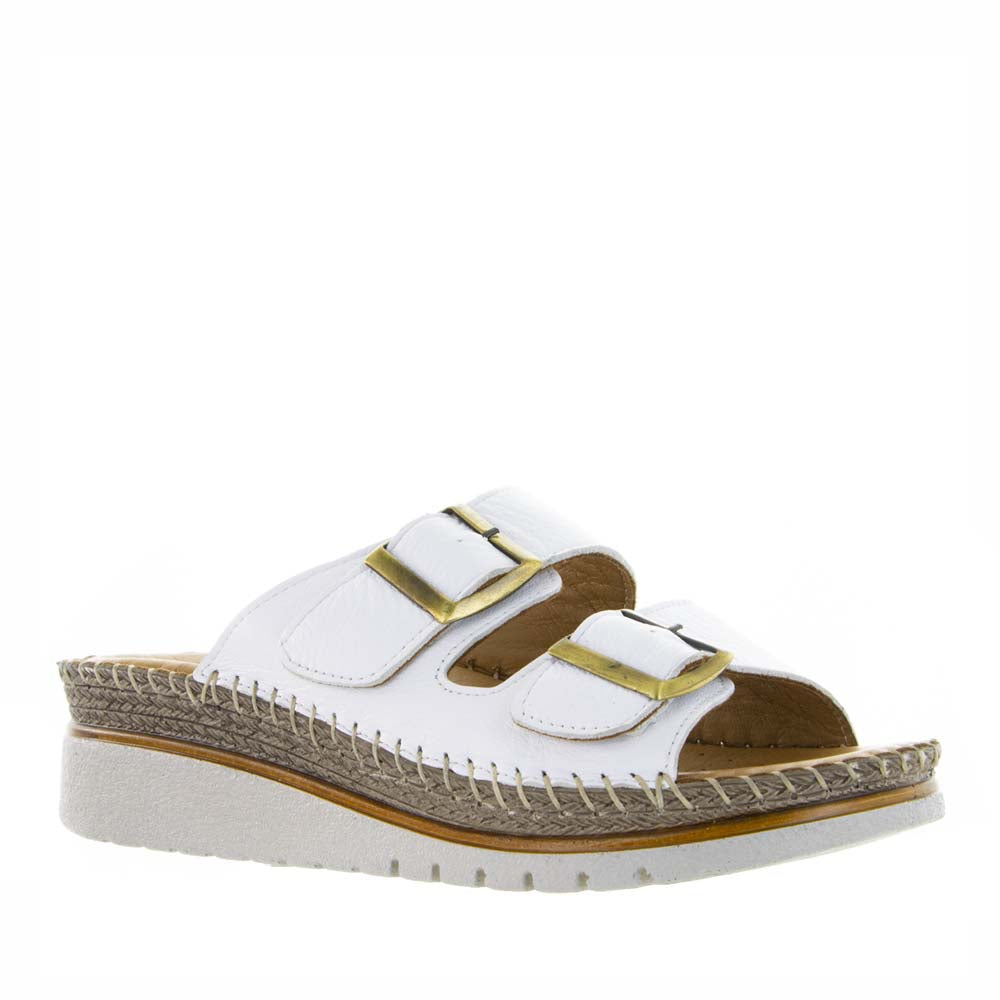 LESANSA FREYA WHITE Women Slip-ons - Zeke Collection NZ