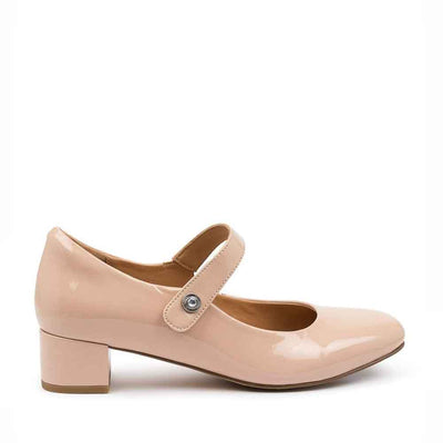 ZIERA KITTY NUDE PATENT - Women Heels - Collective Shoes 