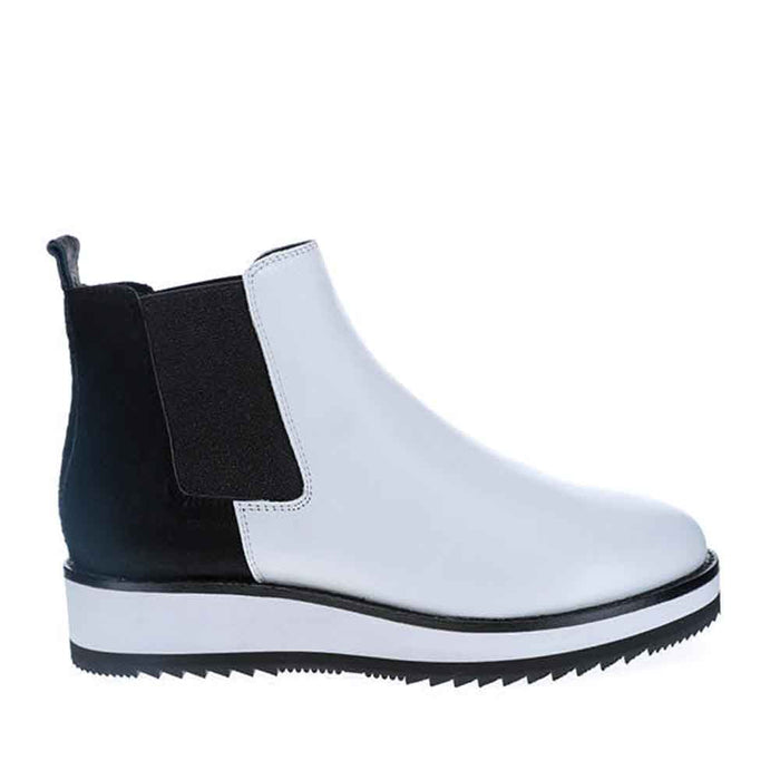 LESANSA STING WHITE BLACK PONY Women Boots - Zeke Collection