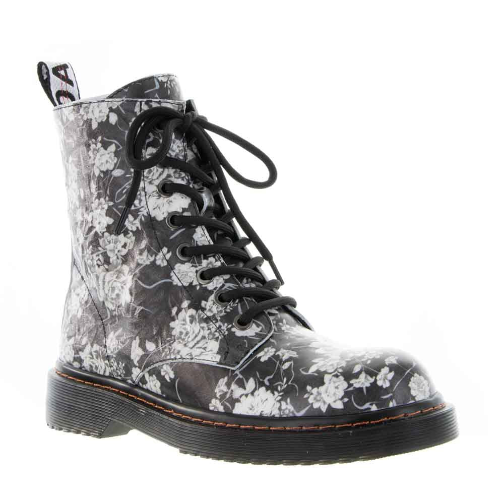 LESANSA DEPTH BLACK FLORAL - Women Boots - Collective Shoes 