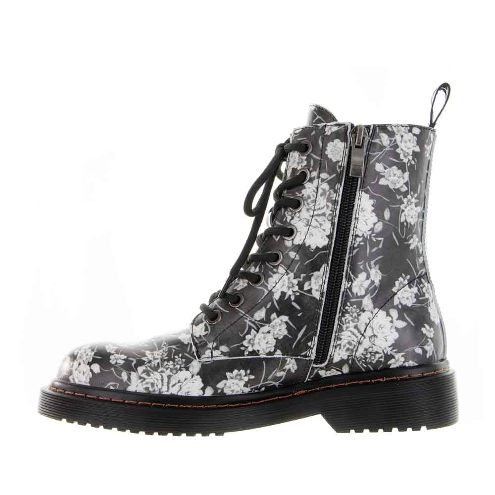 LESANSA DEPTH BLACK FLORAL - Women Boots - Collective Shoes 
