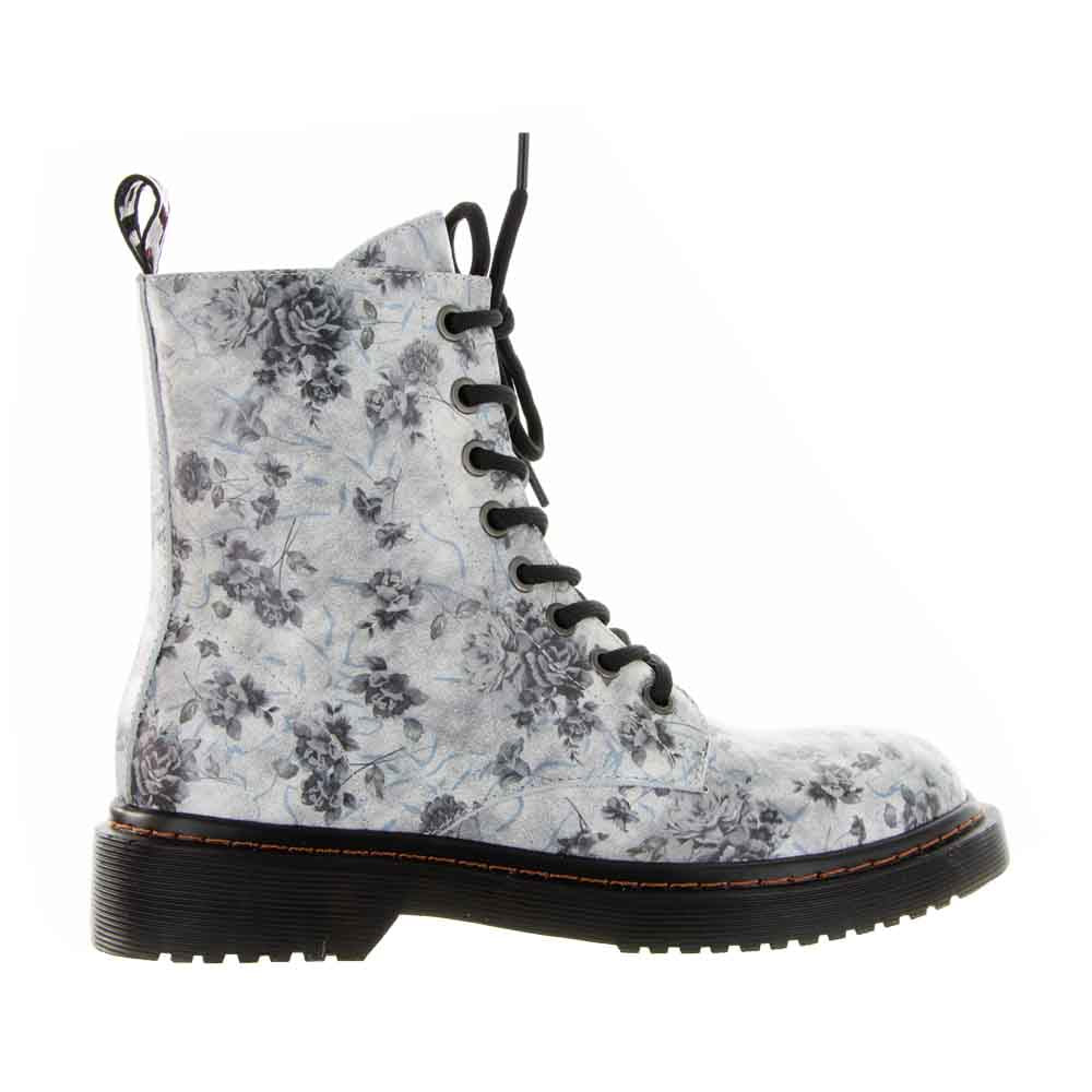 LESANSA DEPTH GREY FLORAL - Women Boots - Collective Shoes 