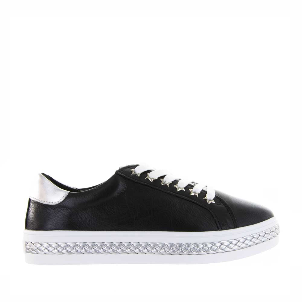 Alfie & Evie Plant Black Silver - Women sneakers - Collective Shoes 