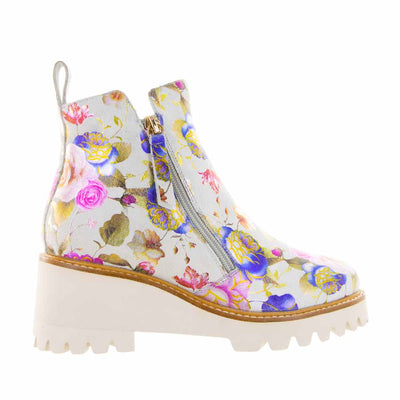 BRESLEY PLAZA WHITE GARDEN - Women Boots - Collective Shoes 