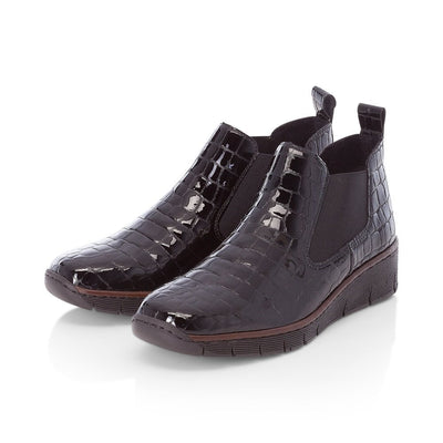 RIEKER 53794/01 BLACK CROC - Collective Shoes 