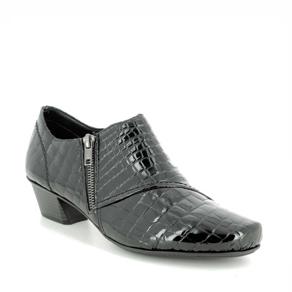 RIEKER 53851-01 BLACK CROC - Women Boots - Collective Shoes 