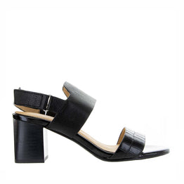 Bresley Signal Black Croc - Women Heels - Collective Shoes 