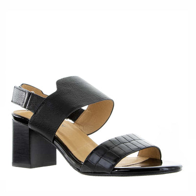 Bresley Signal Black Croc - Women Heels - Collective Shoes 