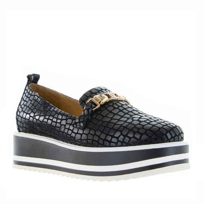BRESLEY SKEETER BLACK CR - Women Slip On - Collective Shoes 